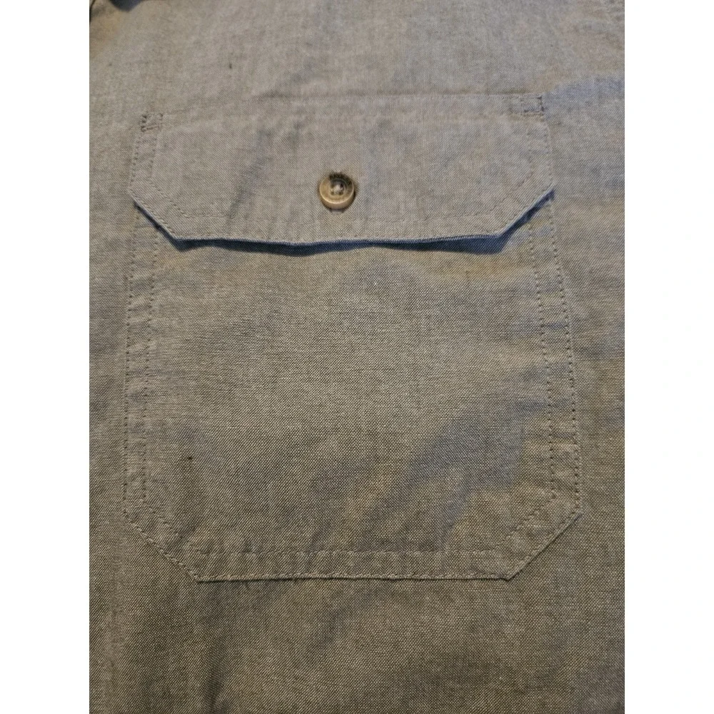 Wrangler‎ Authentics Mens Short Sleeve Button Up Shirt Size 2XL Gray